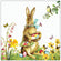 Servietten Vintage Osterhase FSC Mix 20 Stück pro Päckchen 33x33cm