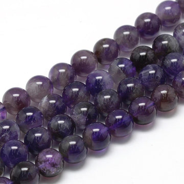 Amethyst Edelsteinperlen rund 4-5mm Qualität AB 100 Stück/ Strang 40cm