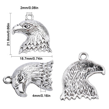 Anhänger Adler antiksilber 21,8×18,7mm 1 Stück