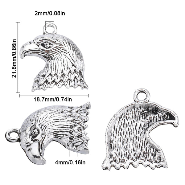 Anhänger Adler antiksilber 21,8×18,7mm 1 Stück