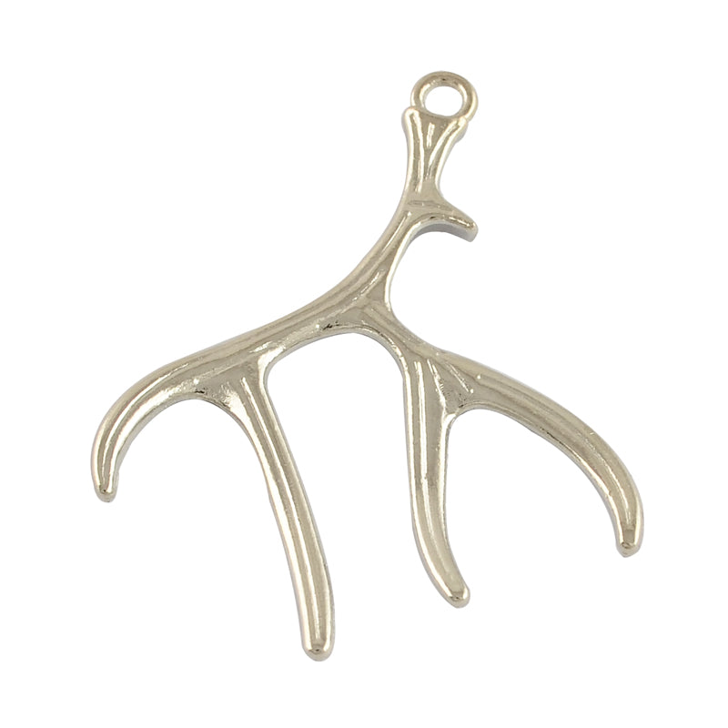 Anhänger Metall Geweih, 50x38x2,5mm, pro Stück