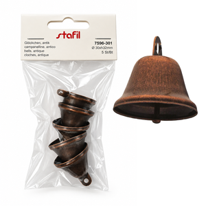 Metall-Glöckchen antik 5 Stück / Packung