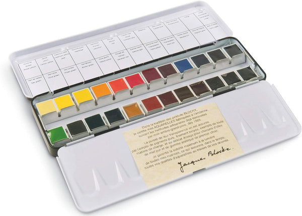 Aquarellkasten Blockx Künstlerqualität 24 1/2 Näpfchen