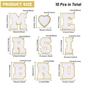 Aufbügel Patches Bride MRS Set 49-80mm 10-teilig