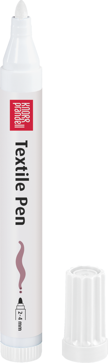 Aufheller Textilstift dick 2-4 mm Rundspitze transparent