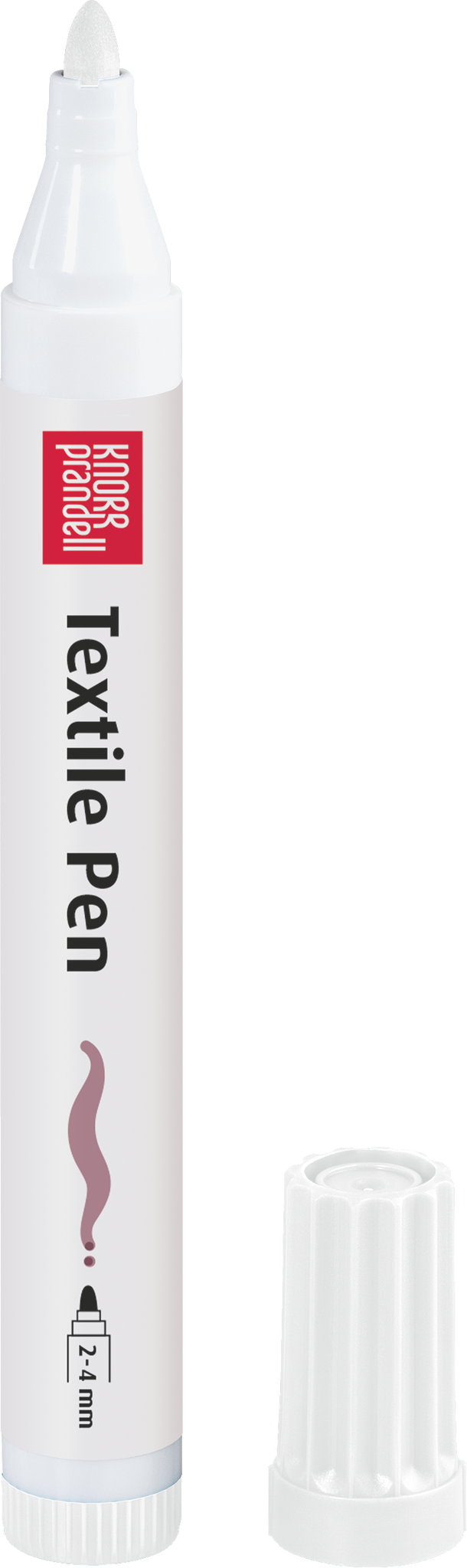 Aufheller Textilstift dick 2-4 mm Rundspitze transparent