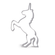 Ausstecher Einhorn springend Edelstahl rostfrei 110x70mm