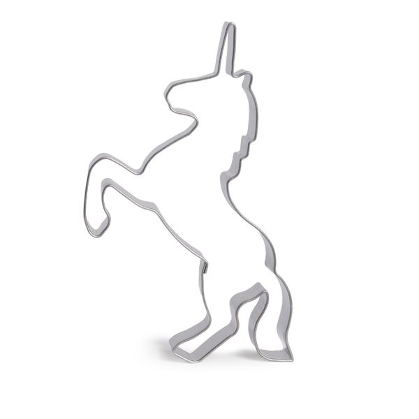 Ausstecher Einhorn springend Edelstahl rostfrei 110x70mm