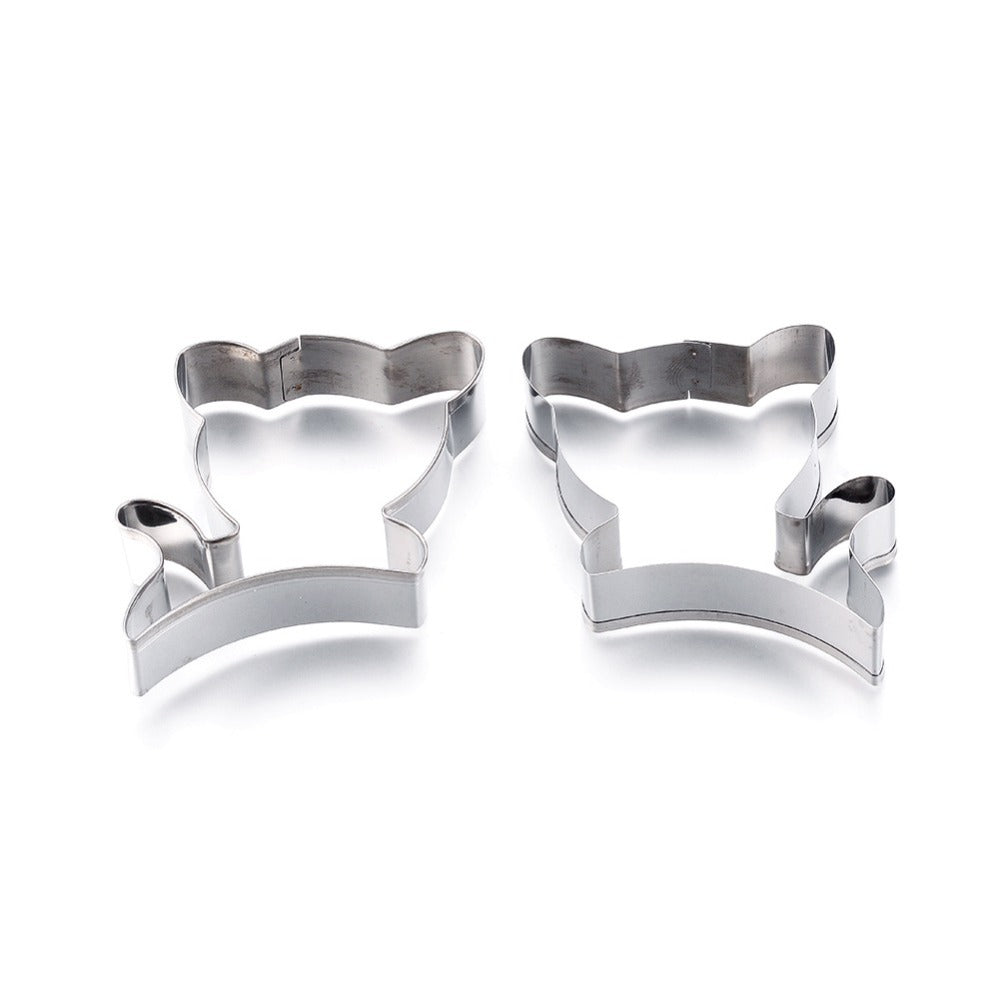 Ausstechform Katze aus Edelstahl 65x55x17,5mm 1 Stück