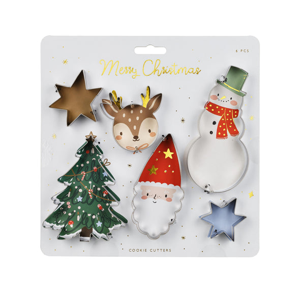 Ausstechformen Frohe Weihnachten Set 5-8,5 x 4,5-13 cm 6 Stück