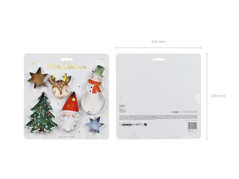 Ausstechformen Frohe Weihnachten Set 5-8,5 x 4,5-13 cm 6 Stück