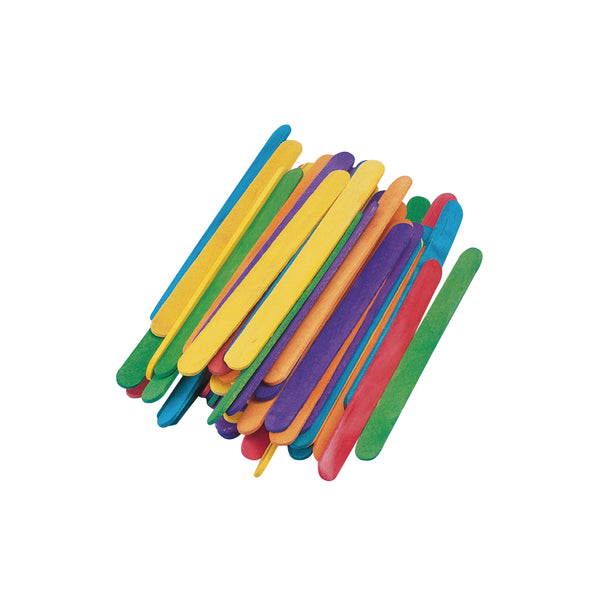 Bastelhölzer schmal bunt 110x11mm 72 Stück