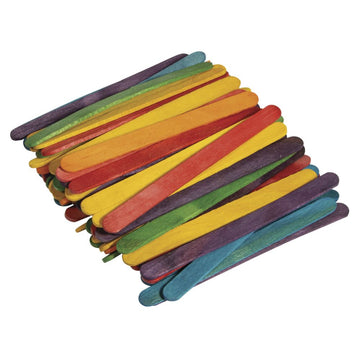 Bastelhölzer schmal bunt 110x11mm 72 Stück