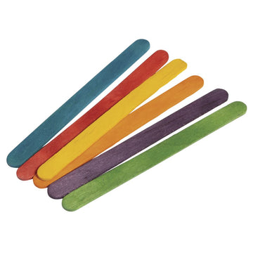 Bastelhölzer schmal bunt 110x11mm 72 Stück