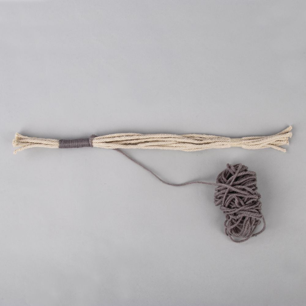 Bastelpackung Regenbogen aus Makramee Kordel+Wolle mit Anleitung