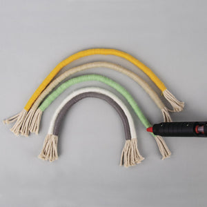 Bastelpackung Regenbogen aus Makramee Kordel+Wolle mit Anleitung