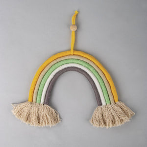 Bastelpackung Regenbogen aus Makramee Kordel+Wolle mit Anleitung