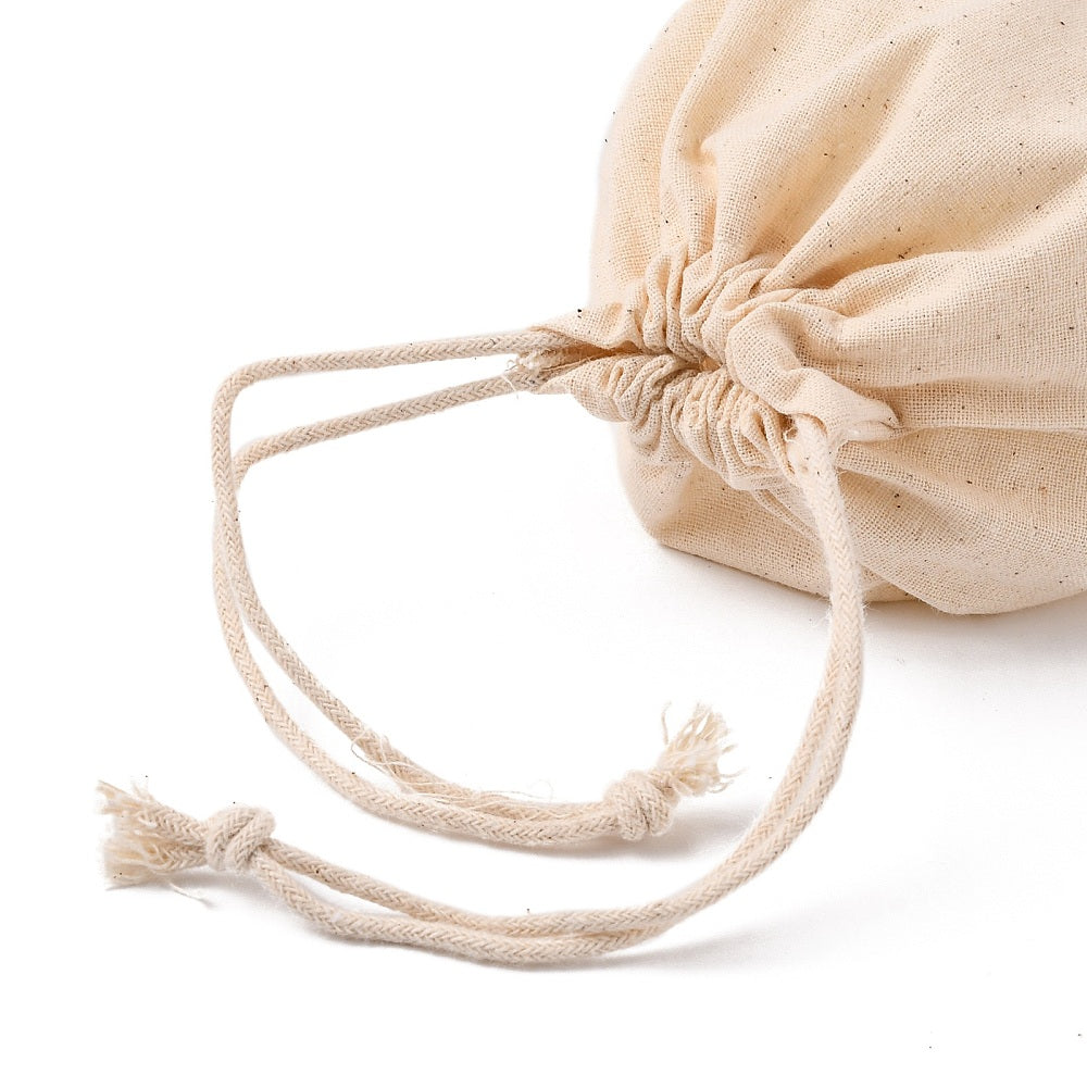 Baumwollsackerl 15 x 10 cm, natur, pro Stück Baumwollbeutel Geschenkbeutel