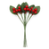 Beeren mit Seidenblatt 18x28mm 6 Stiele / Bund