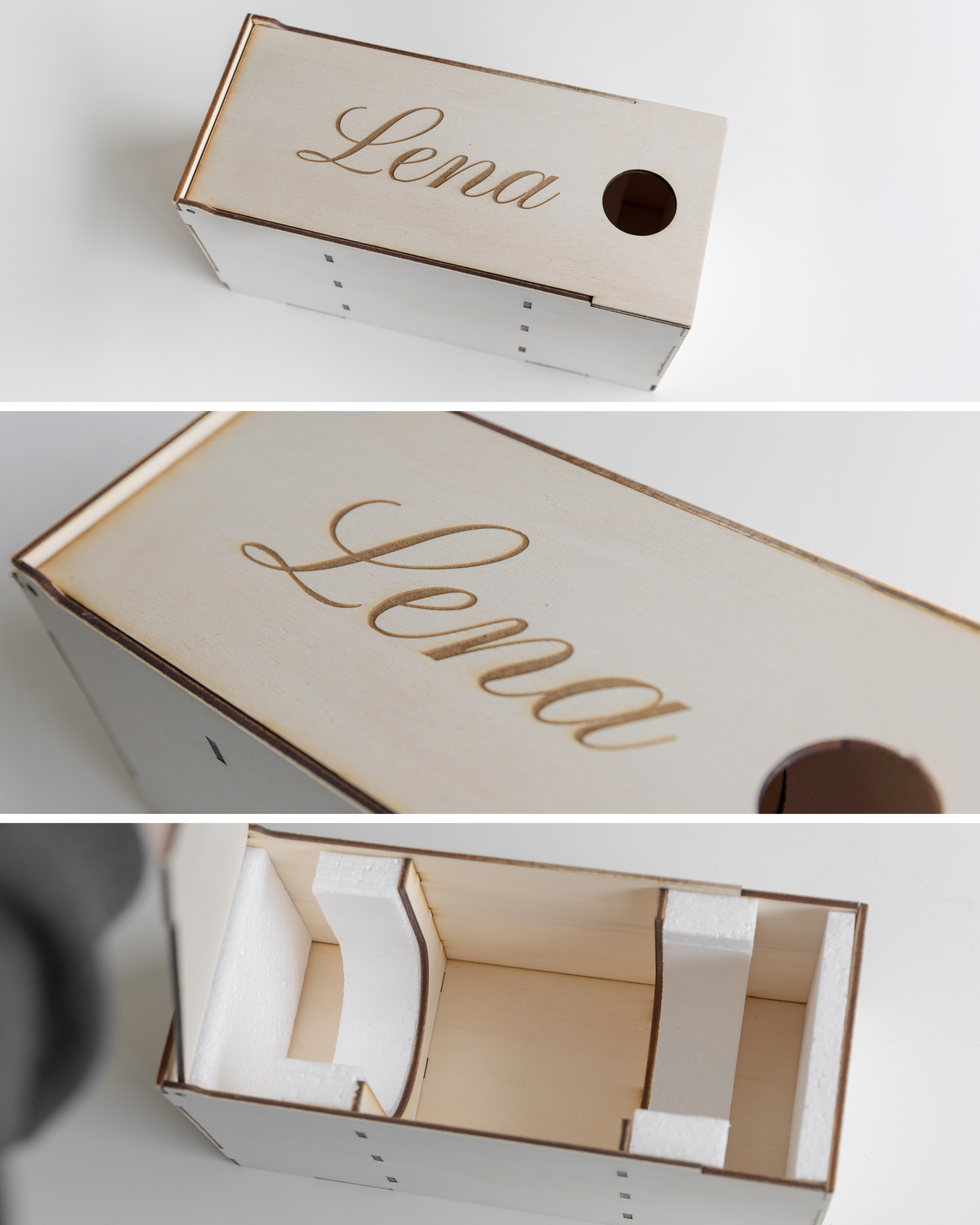 Holzbox für Kerzen personalisierbar