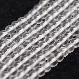 Bergkristall Perlenstrang rund Grade A natur klar 4mm 90 Perlen