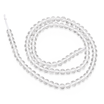 Bergkristall Perlenstrang rund Grade A natur klar 4mm 90 Perlen
