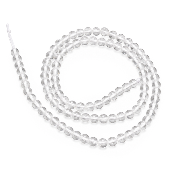 Bergkristall Perlenstrang rund Grade A natur klar 4mm 90 Perlen