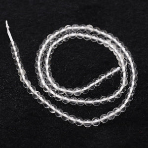 Bergkristall Perlenstrang rund Grade A natur klar 4mm 90 Perlen