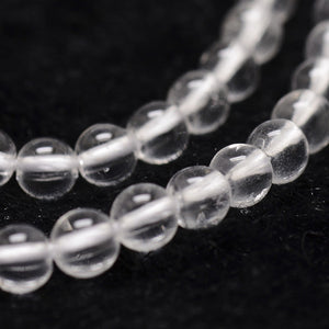 Bergkristall Perlenstrang rund Grade A natur klar 4mm 90 Perlen