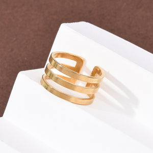 Biegering Öffner Fingerring Hilfswerkzeug Edelstahl golden 17,6mm 1 Stück