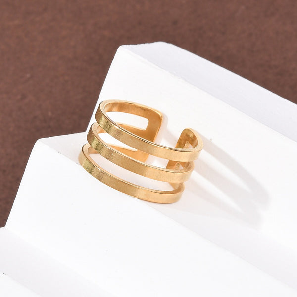 Biegering Öffner Fingerring Hilfswerkzeug Edelstahl golden 17,6mm 1 Stück