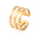 Biegering Öffner Fingerring Hilfswerkzeug Edelstahl golden 17,6mm 1 Stück