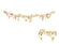 Blumen-Happy-Birthday-Banner rosa gold 1,3 m