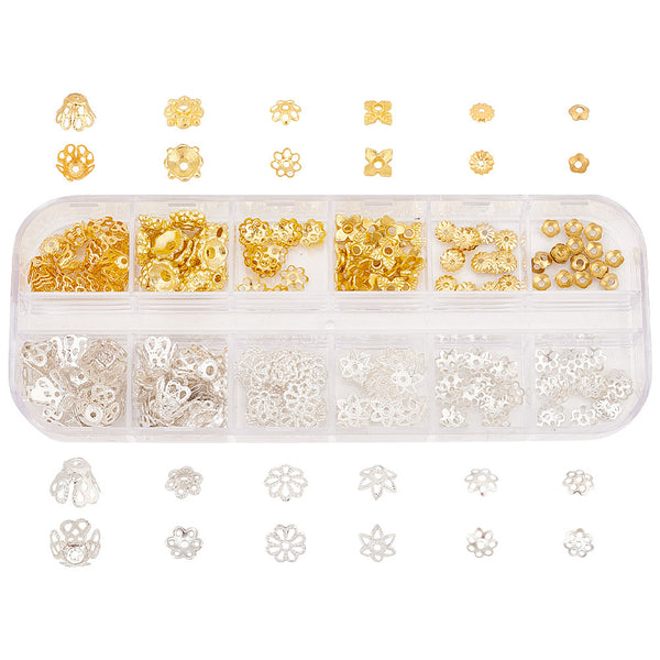 Blumenperlkappen -Set 12 Stile 240 Stück
