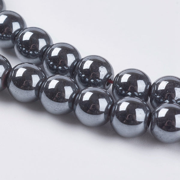 Blutstein - Hämatit synthetisch Perle 6mm 1 Strang/ 70 Stk.