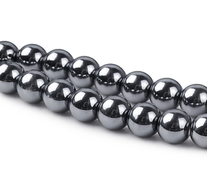 Blutstein - Hämatit synthetisch Perle 6mm 1 Strang/ 70 Stk.