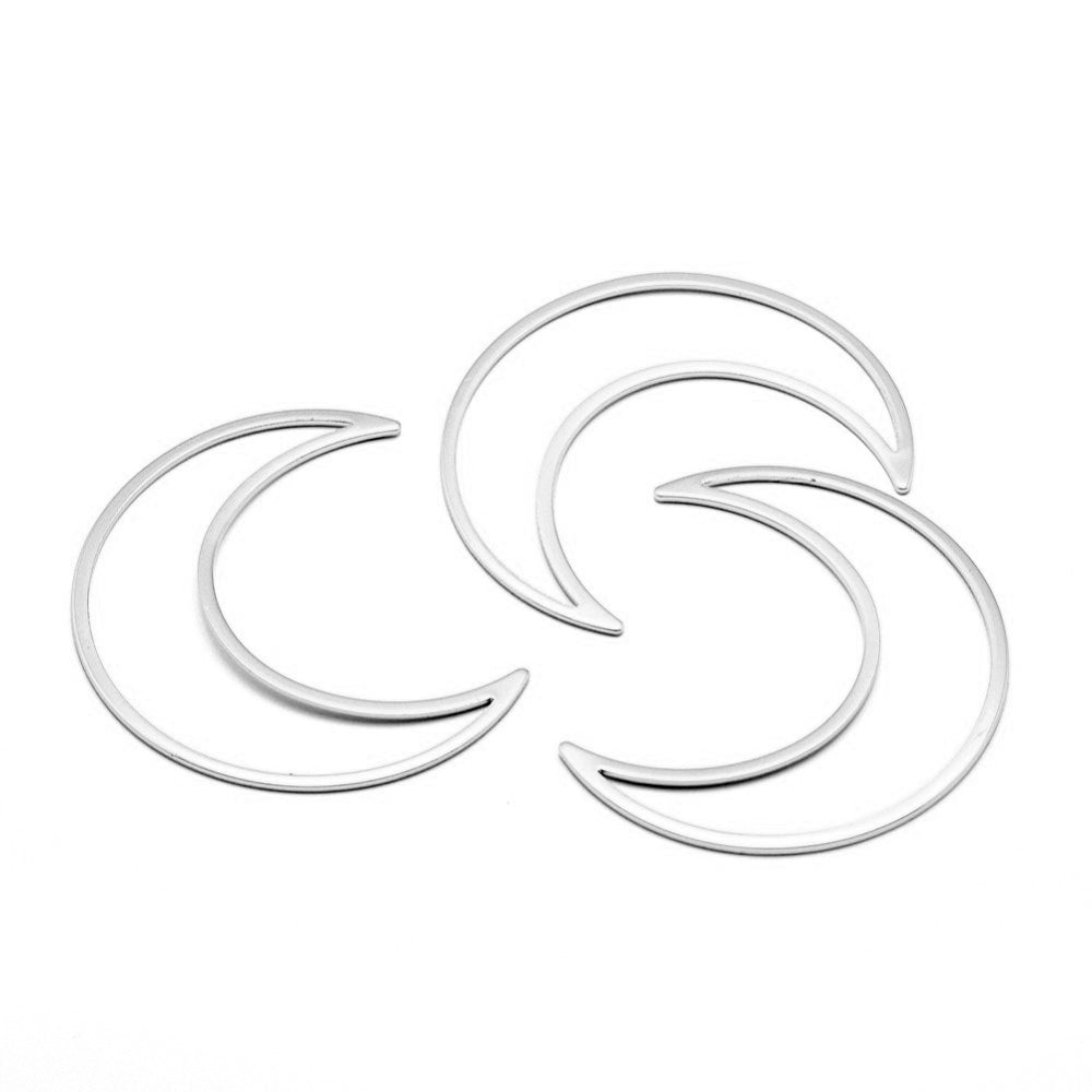 Messing Verbindungsringe Mondform aus Messing 49x40x1mm 1 Stück