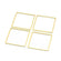 Brass Linking Rings Quadrat aus Messing 35x35x1mm 1 Stück