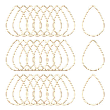 Messing Verbindungsringe Tropfenform gold ausfarbig Messing 32x22x1mm 1 Stück