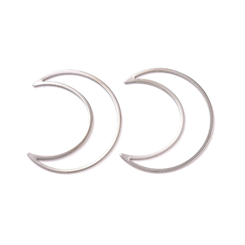 Messing Verbindungsringe Mondform aus Messing 49x40x1mm 1 Stück