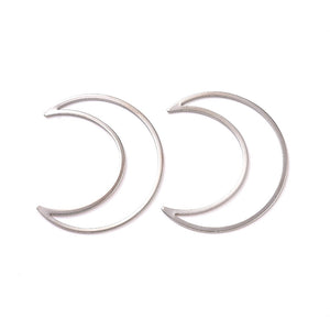 Messing Verbindungsringe Mondform aus Messing 49x40x1mm 1 Stück