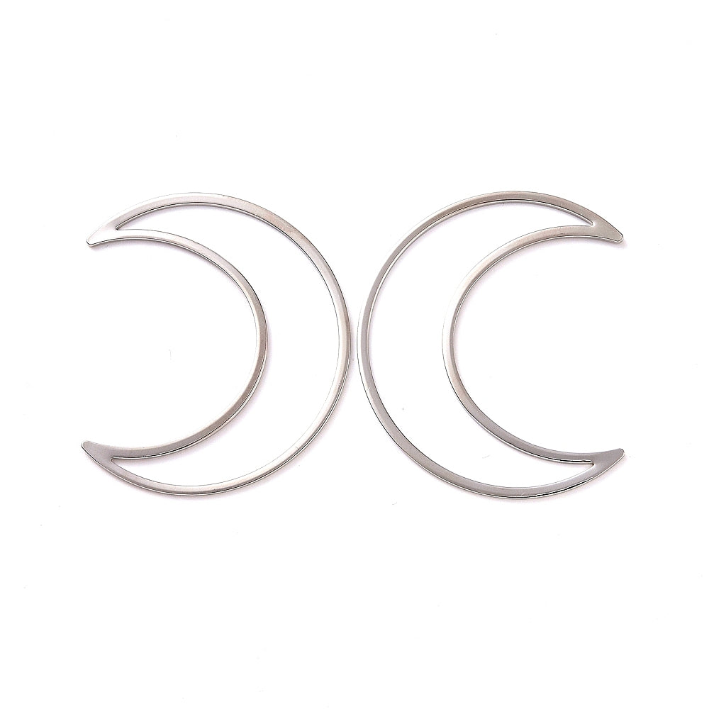 Messing Verbindungsringe Mondform aus Messing 49x40x1mm 1 Stück