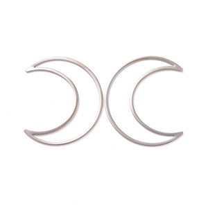 Messing Verbindungsringe Mondform aus Messing 49x40x1mm 1 Stück