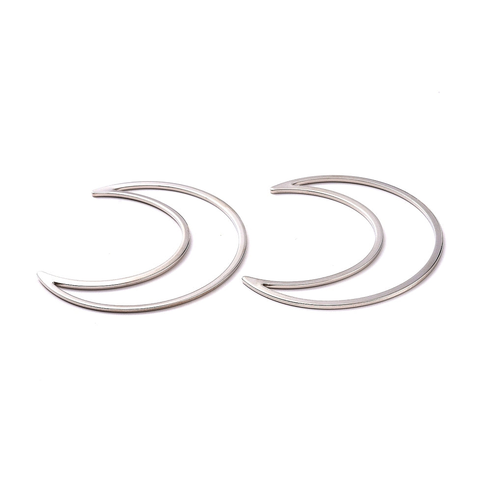 Messing Verbindungsringe Mondform aus Messing 49x40x1mm 1 Stück