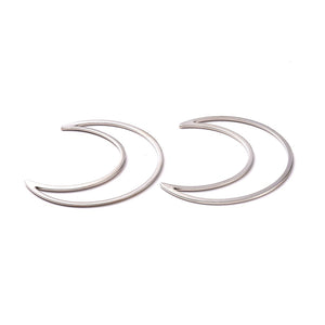 Messing Verbindungsringe Mondform aus Messing 49x40x1mm 1 Stück