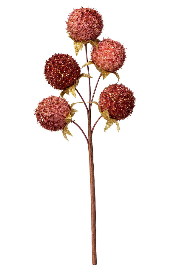 Brombeer-Pick mit Glimmer gold-altrosa 1 Stück