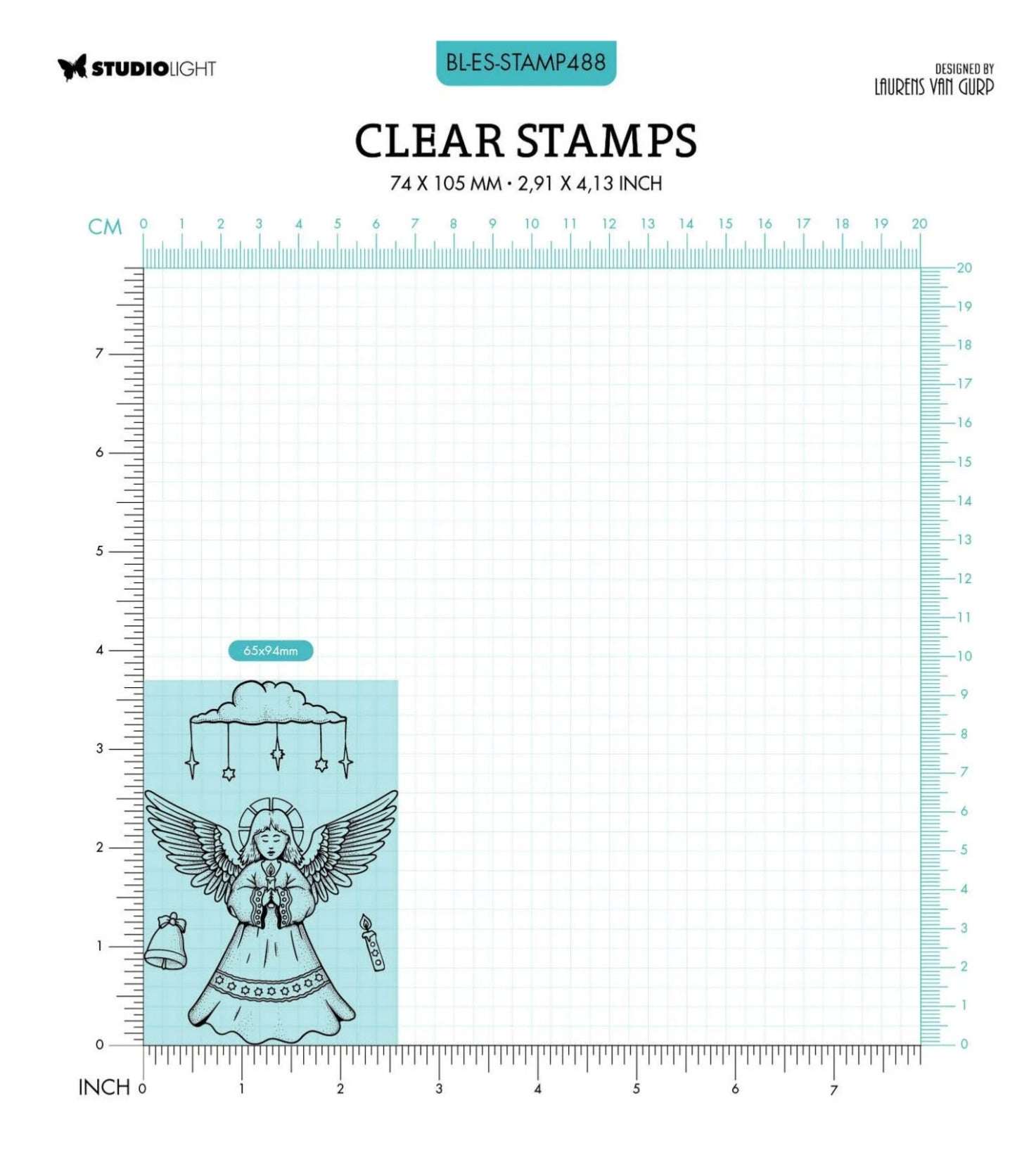 Studio Light Silikonstempel Engel 6,4x8,9x0,3cm