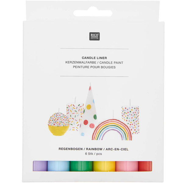 Candle Liner Kerzenmalfarbe Set Regenbogen 6 Stk