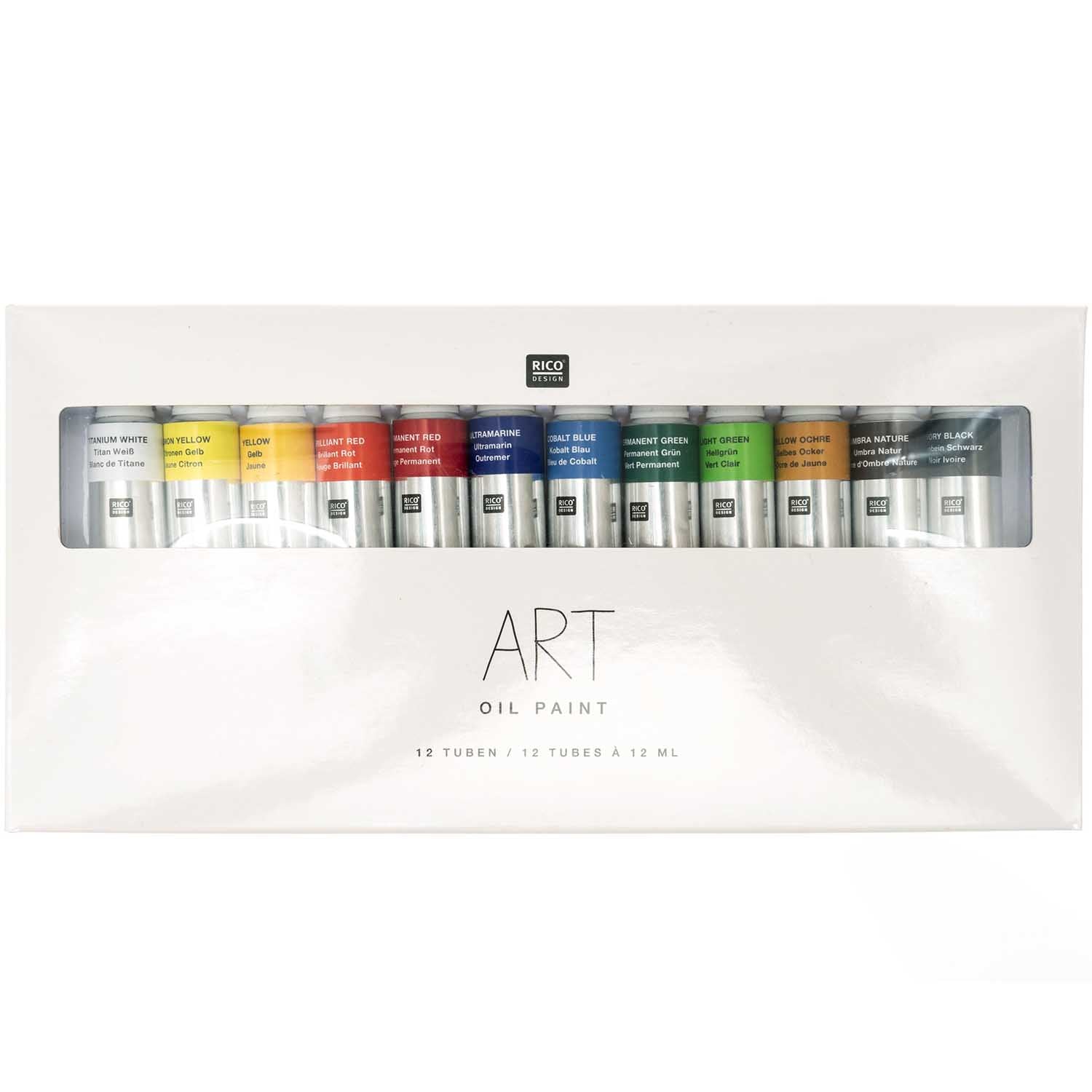 Rico Design Ölfarben-Set, 12 Tuben à 12 ml