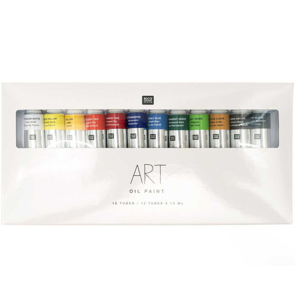 Rico Design Ölfarben-Set, 12 Tuben à 12 ml